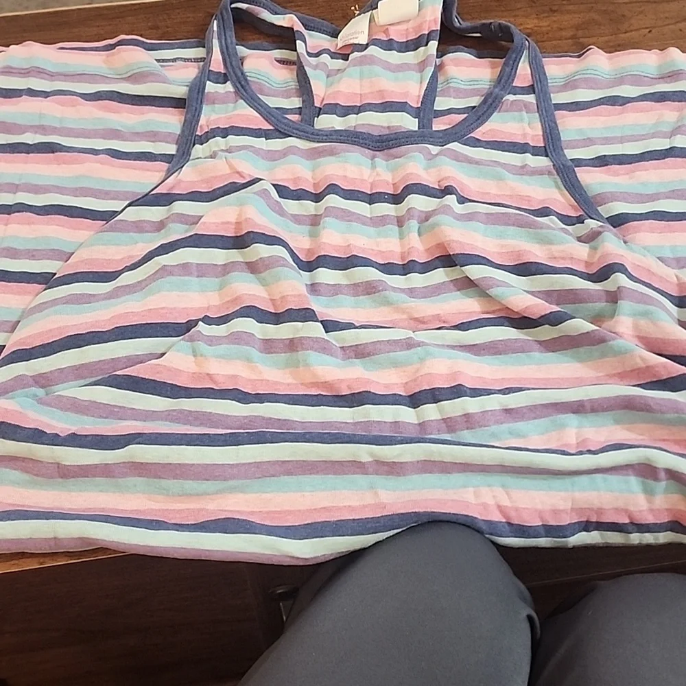 FIRM PRICE Striped Racerback Night Gown